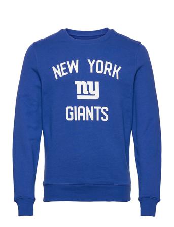 New York Giants Mono Team Arch Core Graphic Crew Sweatshirt Blue Fanatics