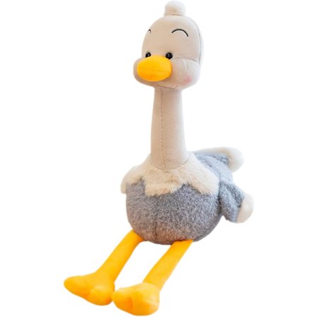 Söpö strutsipehmolelu Kawaii strutsipehmo tytöille ja pojille, pölynsininen 35cm