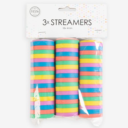 Serpentiner Flerfärgad 3-pack