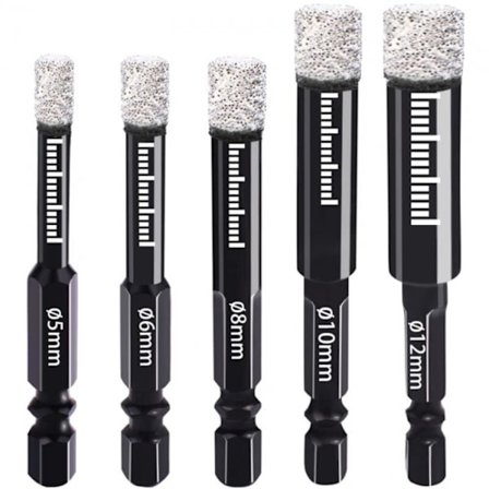 Foret Diamant 5mm 6mm 8mm 10mm 12mm Forets Mèches Diamant avec Ti