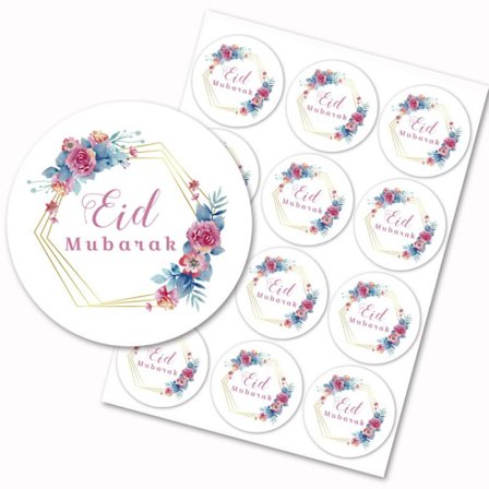 Mordely 144 STK EID Mubarak Sticker Label Seal Stickers