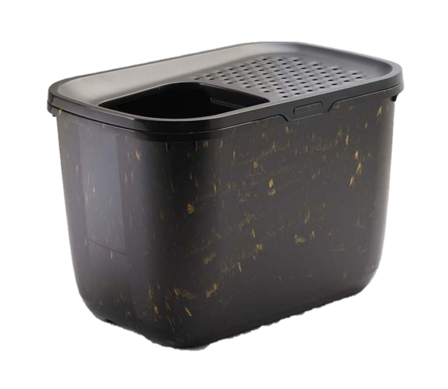 Savic - Katteboks Hop in med tak 59x39x39,5cm marmor svart gull - Katt - Kattedo & kattetoalett - Kattedo & kattetoalett med tak - ZOO.no