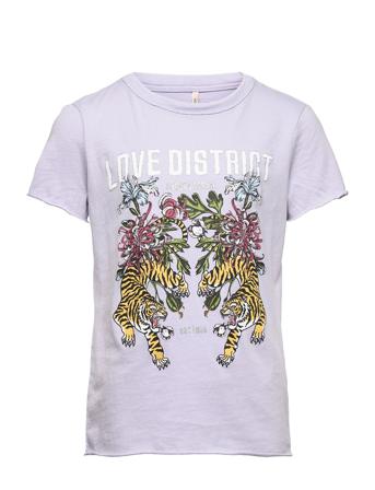 Konlucy Life S/S Reg Tiger Top Box Jrs Purple Kids Only