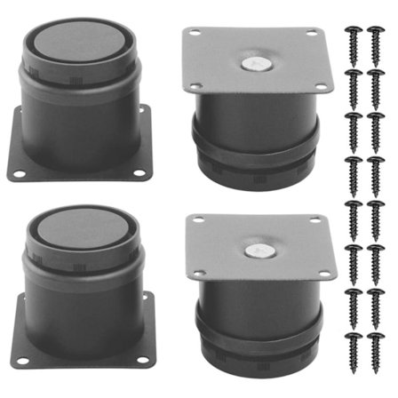 4 Stk Justerbare Møbelben Matt Sort