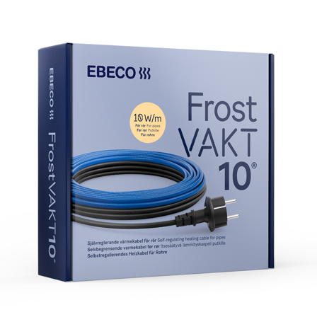 Ebeco Frostvakt 10 Varmekabel med støpsel, 10W/m 16 m, Varme