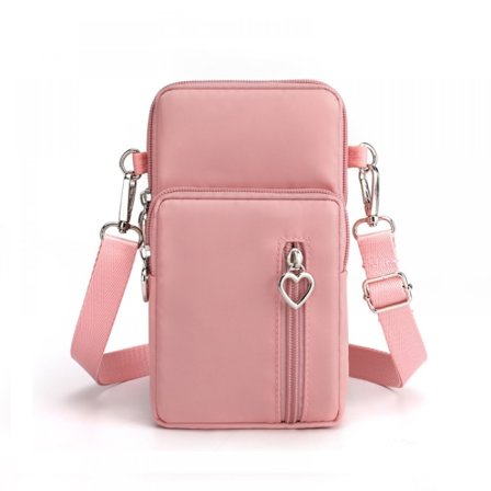 Mobiltelefonväska med axelrem - Handhållen crossbody-väska Rosa