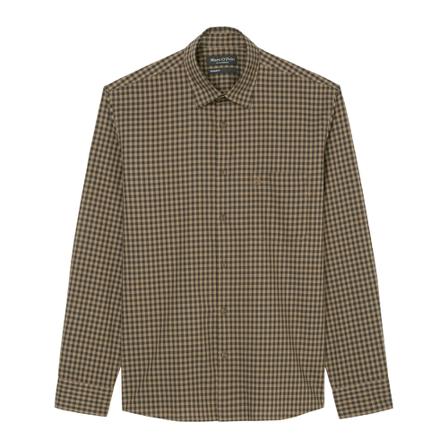 Marc O'Polo Regular long sleeve shirt , Bruin , Heren , Maat: S