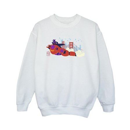 Disney Boys Big Hero 6 Baymax Hiro Bridge Sweatshirt 7-8 år