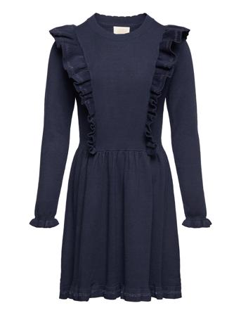 Dress Knit Dresses & Skirts Dresses Casual Dresses Long-sleeved Casual Dresses Marineblå Creamie*Betinget Tilbud