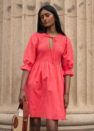 MISSMAYA - Benita Dress Lipstick Linen - L