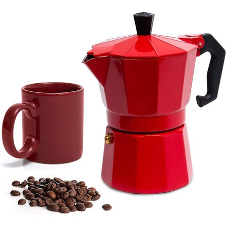 3-kops Moka Pot Cubansk Kaffemaskine, Benzin Moka Pot, Komfur, Komfur Espresso Maskine, Camping Potte, 148 ml - 130 ml Kop