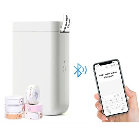 Bärbar Pocket Etikett Mini Trådlös Bläcklös Etikett Skrivare för Telefon Surfplatta