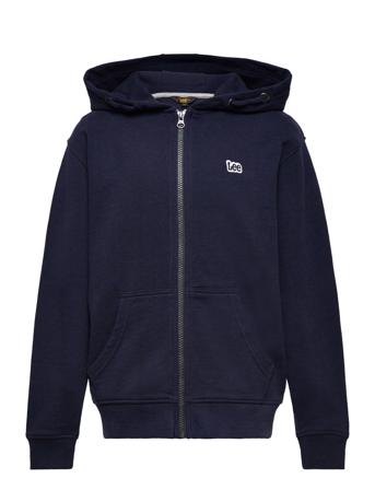 Badge Lb Zip Through Hoodie Lee Jeans Navy