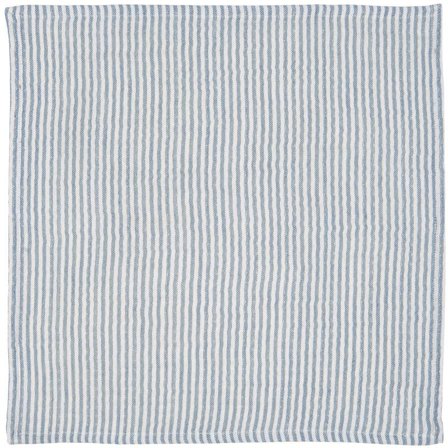 Ib Laursen Stoffserviett Lyseblå-stripet bomull 40x40