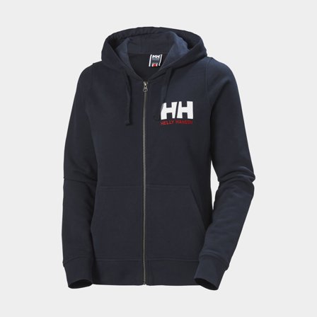 Hoodie Helly Hansen HH Logo Full Zip, Navy, dam, Small