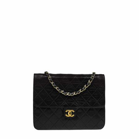 Chanel Vintage v , Zwart , Dames , Maat: ONE Size Vintage Tassen