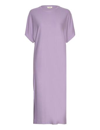 Ulas Ss Maxi Dress Dresses T-shirt Dresses Lilla NORR*Betinget Tilbud