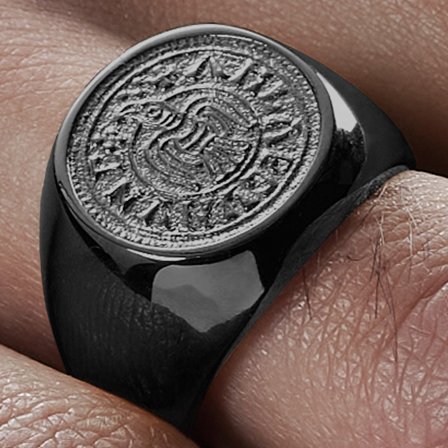 Anello Makt Laif canna di fucile per uomini - Anelli con sigillo