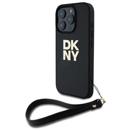DKNY Handledsrem Stock Logo iPhone 16 Pro Fodral - Svart