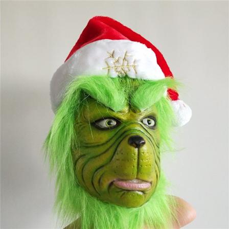 Vihre Monsteri-naamio, joulupukukostyymi, cosplay, Gr,ZQKLA