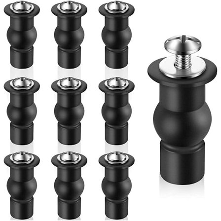 10 stk Toalettsete Skruer Universal Toalett Ekspansjonsskruer Toalettsete Hengsel Skruer Blind Hull Gummi Erstatning