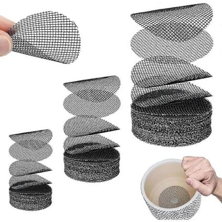 QU-150 stk. blomsterpottemåtter, runde plantepotte-net bundmåtte til haven