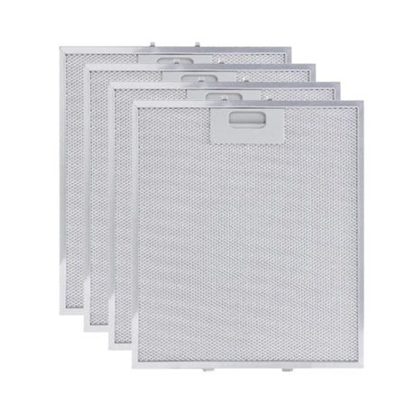 4-pak fedtfilter til emhætte, erstatning for Whirlpool, Ikea, Jenn Air W10169961A
