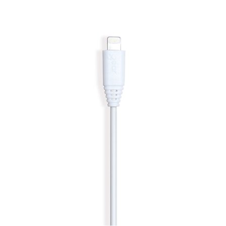 Rund Laddkabel Lightning till USB-A 0.3m Vit MFI