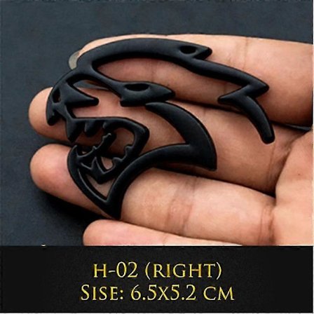 3D Metal Hellcat Bil Logo Dør Skærm Side Mærkater Badge Dekoration Bagagerum Emblem Mærkat Til Dodge Challenger Jeep LGL