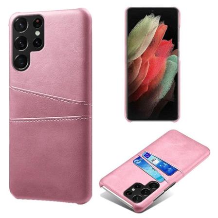 Samsung Galaxy S22 Ultra skal med korthållare - Rosa Rosa