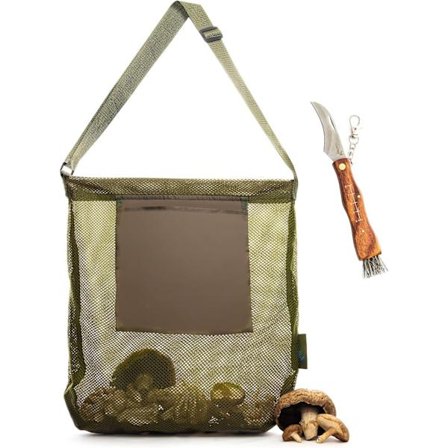 Bärbar foderpåse, svamppåse, bästa svampjaktpåse, utomhuscamping svamppåse för svampälskare