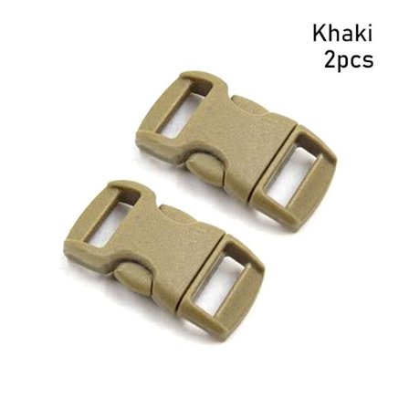 2 stk Sideudløserspænde Buede Paracord-spænder KHAKI