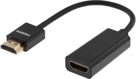 Deltaco HDMI-1088 - HDMI-forlengelseskabel med Ethernet - 10 cm