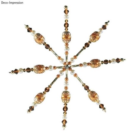 Stjerne i ståltråd - SCT - 8cm - Multifarvet - 4 stk - Tykkelse 0,6 mm