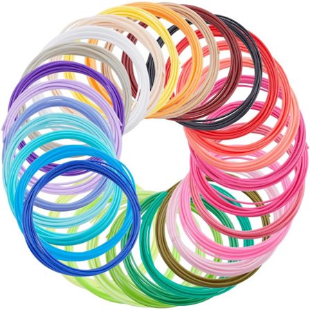 3D-penn PLA-filament etterfyllinger 3D-utskrift penn filament 1,75 mm blandet farge dimensjonalt passer de fleste 3D-utskriftpenner 10 meter (20 