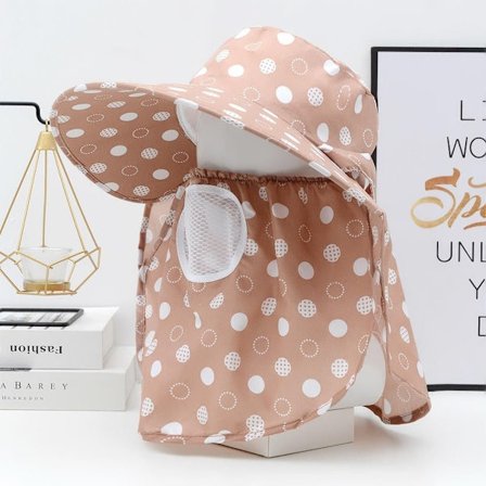 Aurinkohattu kasvojen kaulan cover suojus COFFEE