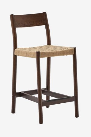 Kave Home - Baarijakkara - yalia 2-pack - Ruskea - Baarituolit & baarijakkarat - - Homeroom