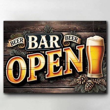 ÖL Skylt - Dekorativ Inredning till Bar - A3