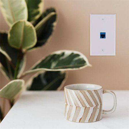 4x Cat6 Ethernet Veggkontakt 1 Port Rj45 Nettverk Hunn Til Hunn Keystone Veggkoblingskontakt