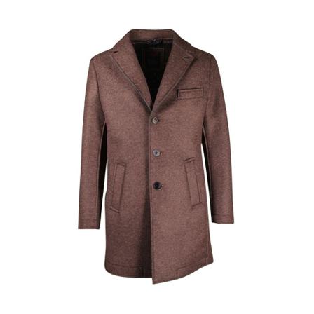 Bob Single-Breasted Coats Brun, Herre Uldfrakker
