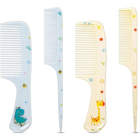 Pieces Anti-pull Hårbørste for jenter, flokefritt kam- og børstesett for vått og tørt hår, massasjebørste for floker, søt gave