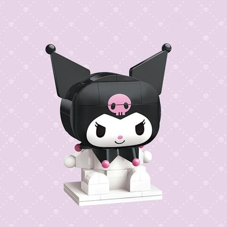 Sanrio Wonderland-serien Kuromi & My Melody Byggeklosser – 400–800 stk. Mini-klosslekesett, ABS Små Partikkelklosser, Gave til barn