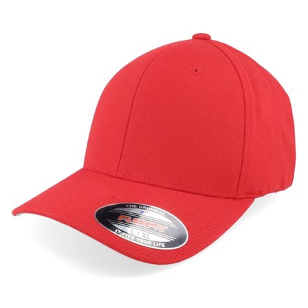 Flexfit - Rouge flexfit Casquette - Wool Blend Red Flexfit @ Hatstore