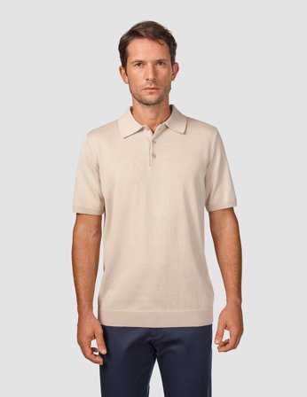 Shaping New Tomorrow - Everyday Knit Short Sleeve Polo - Birchwood - Herre - Størrelse XXL