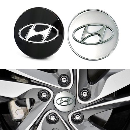 4-Pack - Hyundai Centrumkåpor / Hjulnav Emblem - B