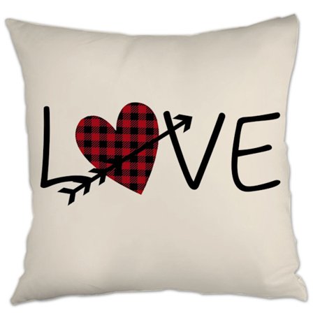 Love Theme Kuddfodral, Tvättbart Soffkuddfodral för Par Mamma Pappa Familj Vänner Älskare Husdjur