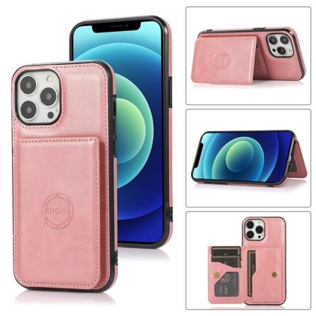 iPhone 14 Pro Max - Praktisk veske med kortholder Roséguld