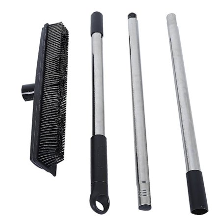 Multifunktionel Teleskopisk Gulvtæppe Kost Kæledyrshår Støvfjernelse Rengøringsmiddel Fejemaskine Rengøringsværktøjer Sort