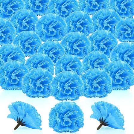 50 kpl Kehäkukka Kukanpäitä Irtotavarana Tekokukkia Varsiilla DIY Kehäkukka Seppele Kuolleiden Päivän Koristelu Dia De Los (Sininen, 2,4 tuumaa)