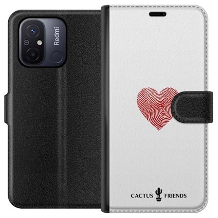 Kompatibelt Lommeboketui til Xiaomi Xiaomi Redmi 12C Cactus and Friends - Fingerprint Love